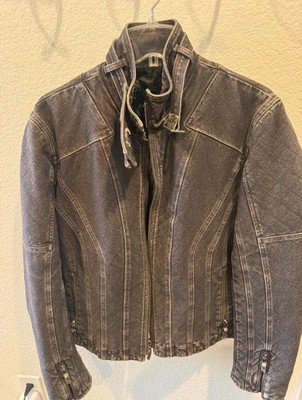 Vintage Just Cavalli Biker Jacket Black Moto Cotton Roberto Cavalli IT54