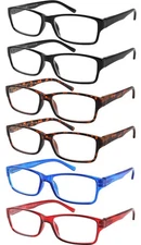 Yogo Vision 6-Pack Reading Glasses for Men and Women – Readers in 4 Frame colors