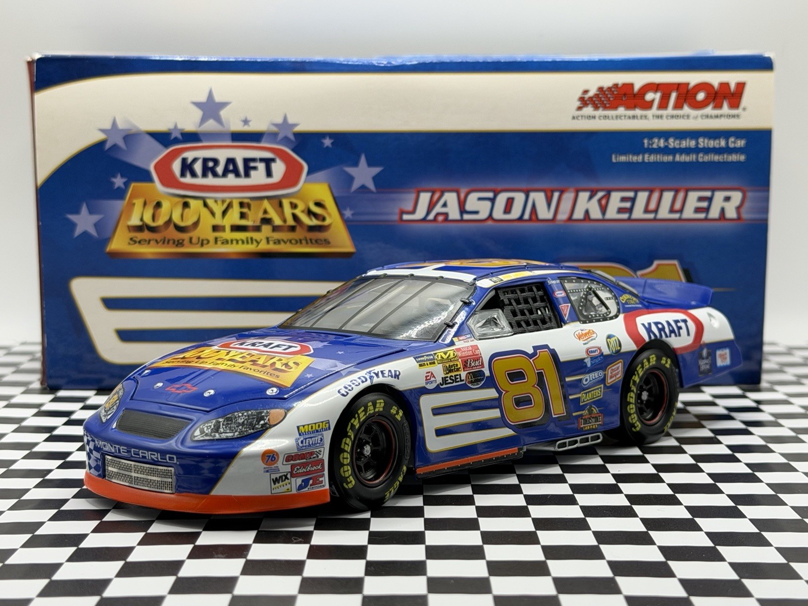 2003 John Andretti Kraft 100 Years DEI Brickyard Indy CUSTOM Action NASCAR 1/24