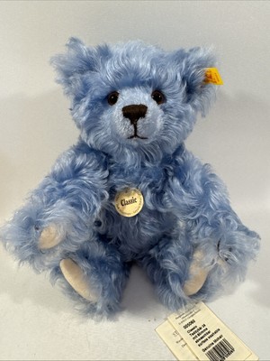 Steiff Teddybär Hellblau 005060 gegliedert 29 cm Druckstimme Mohair alle IDs