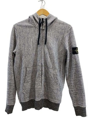 STONE ISLAND Zip Parka M Cotton Gray Used