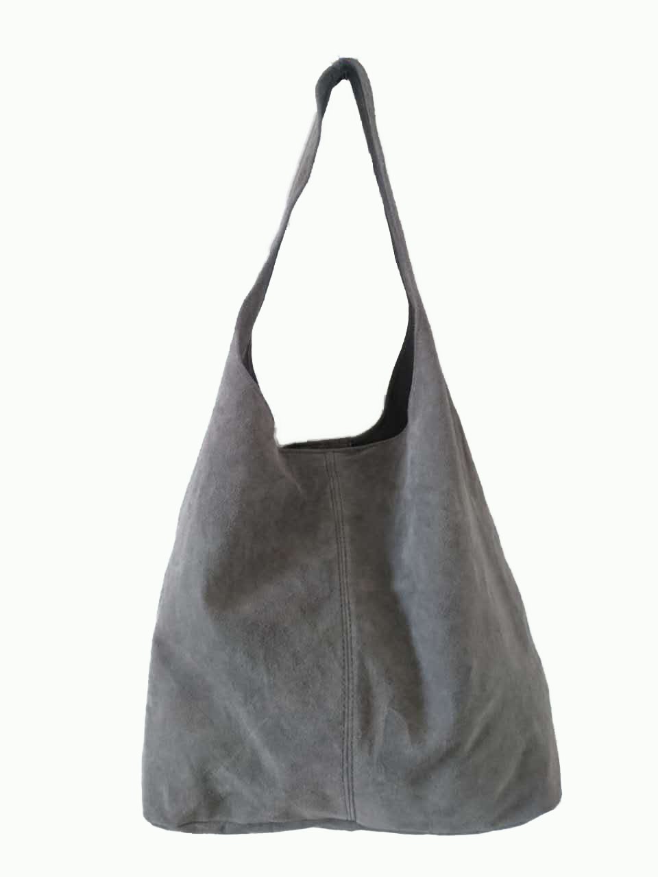 Ladies New Italian Genuine Real Suede Leather Oversize Slouch Shoulder Tote Bag image 2