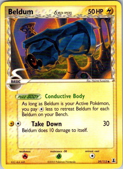 Beldum 59/113 Common Delta Species Pokemon Damaged