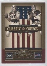 2005 Donruss Classics Classic Combos Gold 20/100 Joe Namath Jim Kelly HOF 0a1