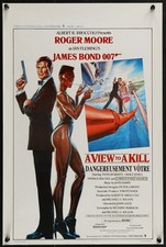 A VIEW TO A KILL Movie Poster Original 1985 James Bond 007 Roger Moore Belgian