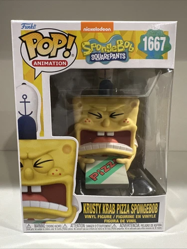 Funko Pop! Vinyl: Nickelodeon - Krusty Krab Pizza SpongeBob #1667 W/ Protector