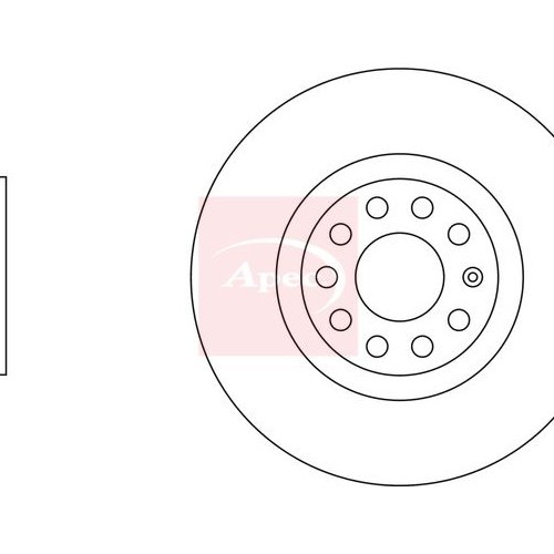 Apec Seat Exeo 3R2 2008-2013 Bremsscheibe Vorne (Einzeln) DSK2285-image