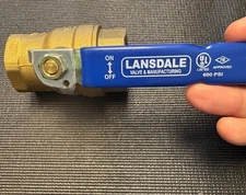 LANSDALE BRASS VALVE BRS125G 150S1937 600WOG 3/4" 1/2PSI