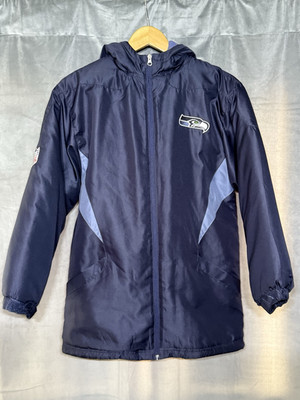 NFL On Field Seattle Seahawks Jacket YOUTH (14/16) Navy Blue 