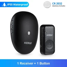 KERUI Upgraded Remote Waterproof LED Wireless Doorbell 57 Songs Chime Door Bell