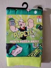 Mens Boxer Brief Popeye the Salior Man Size L 36-38 Father's Day Gift Golf club