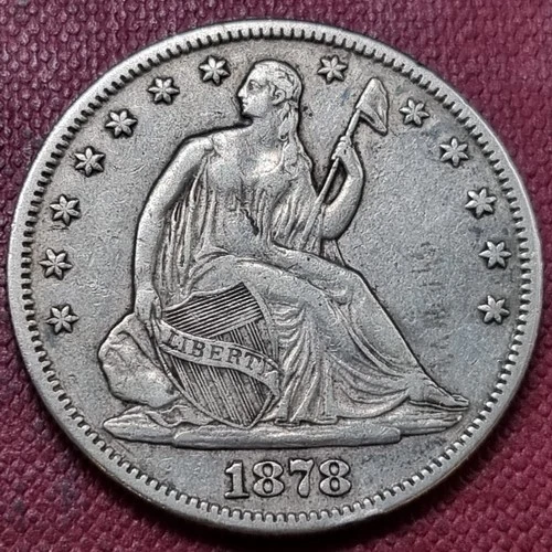 1878 Seated Liberty Half 50c XF #98767