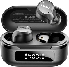 TOZO NC9 Hybrid Active Noise Canceling Wireless Earbuds, In Ear Bluetooth 5.3