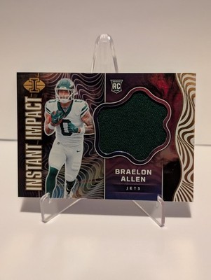 Braelon Allen Rookie Patch 2024 Panini Illusions Instant Impact (RC) NY Jets