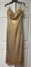 Gold Sequin Women s Dress Size 6-8 Worn But Great Condition