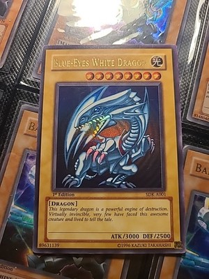 Yugioh Card Blue-Eyes White Dragon SDK-A001 1st Edition