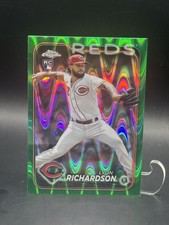 2024 Topps Chrome - Lyon Richardson #230 Green Sonar Refractor /99 (RC)