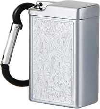 Mini Portable Metal Smell-Proof Cigarette Ashtray with Key Chain for Travelling