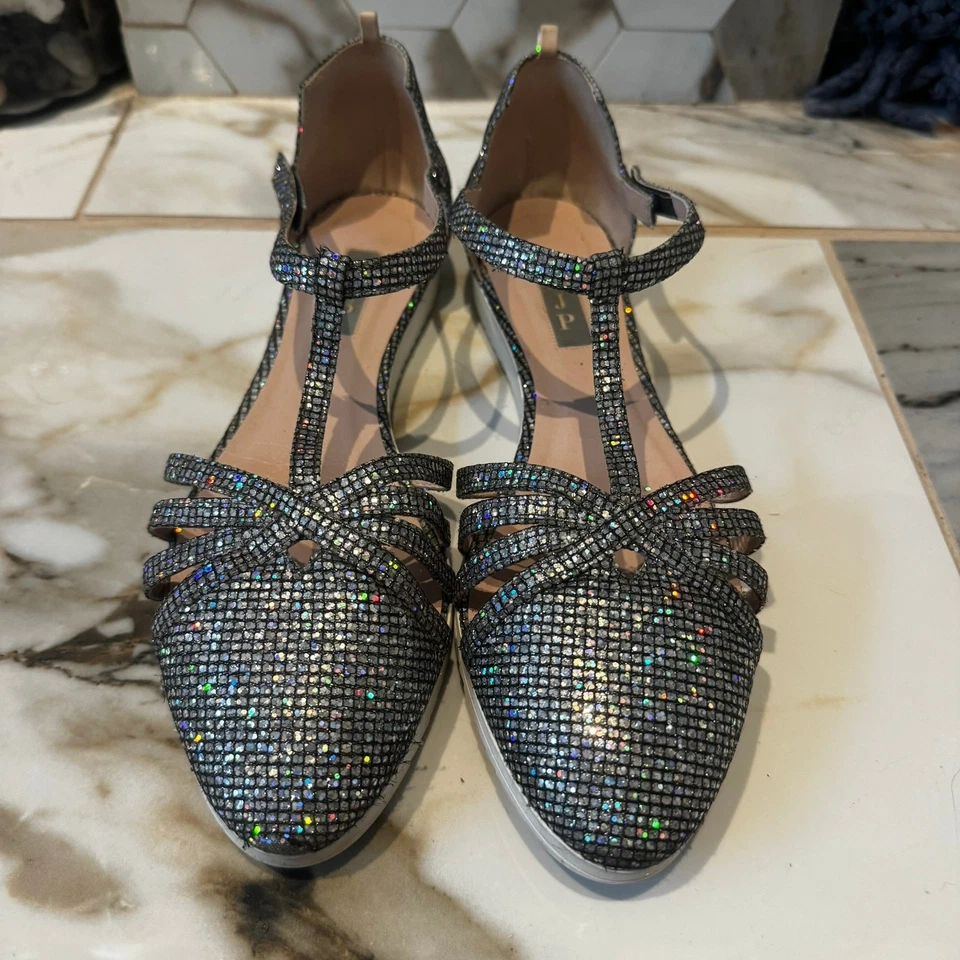 Sandalias Deportivas SJP by Sarah Jessica Parker Meteor Plateadas Brillante Brillo 40 Foto 3 de 4