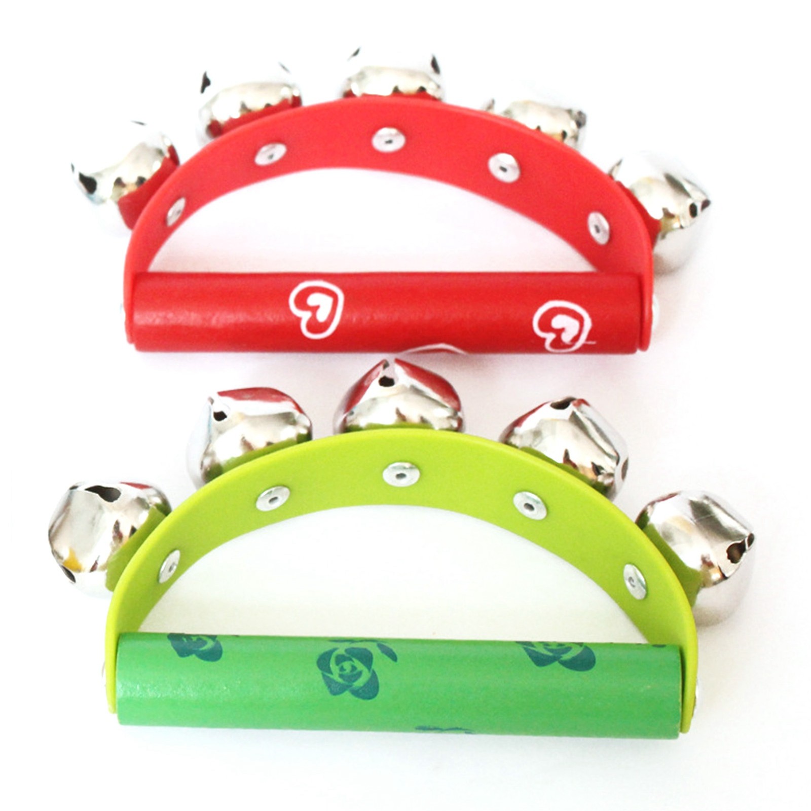 Tambourine Musical Instruments Half Moon Jingles Handheld Percussion With Ergono