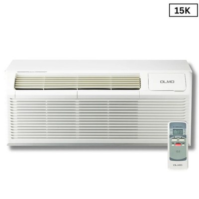 OLMO 15000 BTU Smart PTAC AC/Heat 230V Through Wall Remote Control Sleeve Grill