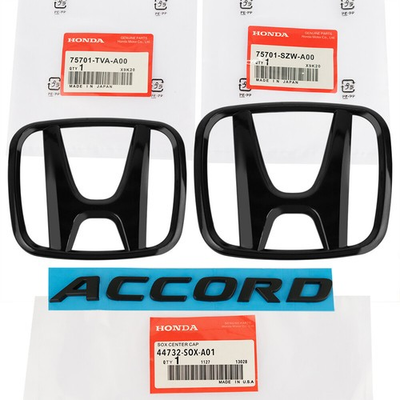 #ad Front Grill Trunk Black Emblem For Honda Accord Sedan 4 Door 2018 23 Badge Logo $21.98