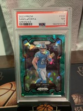 2023 Panini Prizm Green Ice Prizm Sam LaPorta #332 PSA 7 Rookie Detroit Lions
