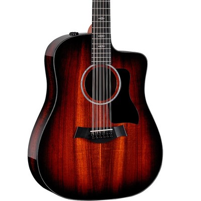 Taylor 260ceK DLX Doce Doble 12String Dreadnought AE Guitar Shaded Edge Burst