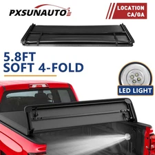 For 2007-2013 Chevy Silverado GMC Sierra 1500 5.8FT Quad Fold Tonneau Bed Cover