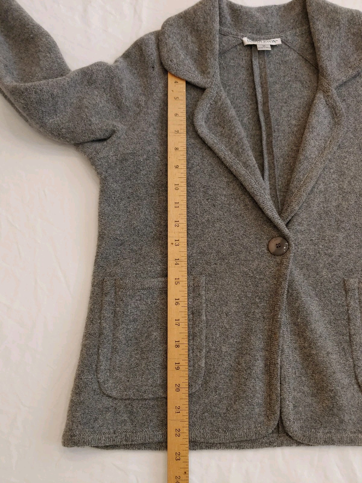 Pendleton Petites Sz Medium Gray Wool Cardigan Bl… - image 9