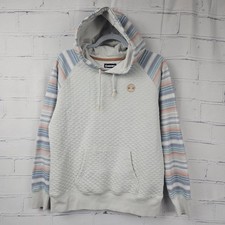 Hooey Men s Quilted Hoodie with Multi-Color Striped Sleeves Flawed