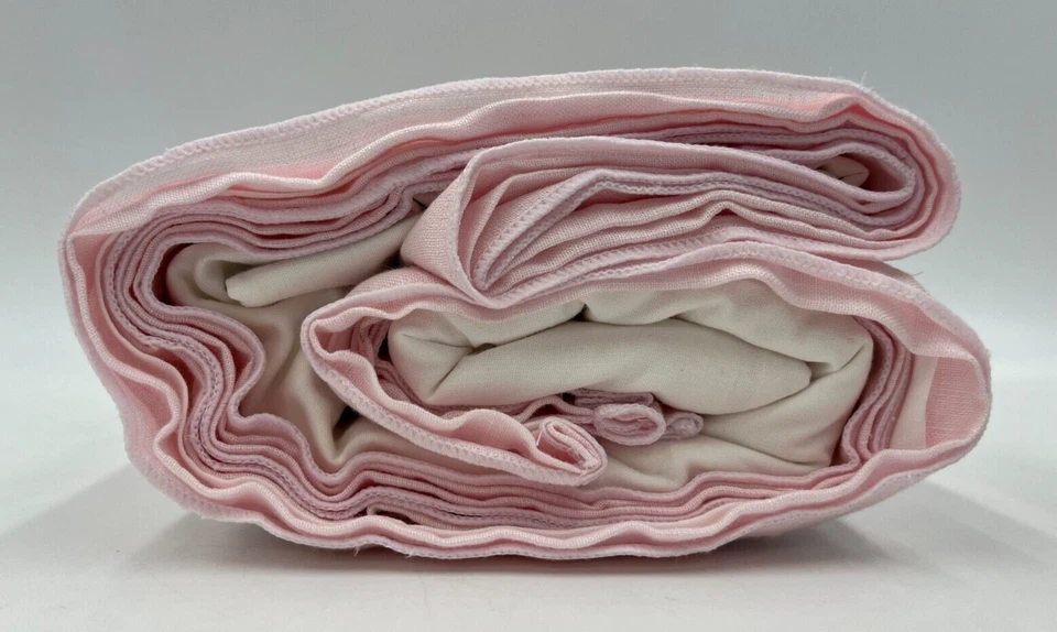 Pottery Barn Kids Eyelet Belgian Flax Linen Pink Crib Skirt #6389 - Image 2 of 3