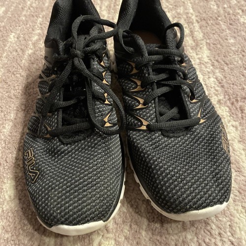 FILA Coolmax Black Sneakers Women’s Size 9.5 Memory Foam Running Shoes Brown EUC - Picture 3 of 10