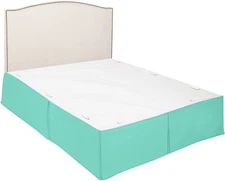 Nestl Luxury Pleated Bed Skirt Queen Size Mint Green NEW Pins To Attach Included