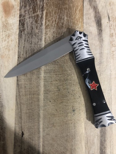 Large Outdoor Survival Tactical Russian Folding Knife - Bild 4 von 8