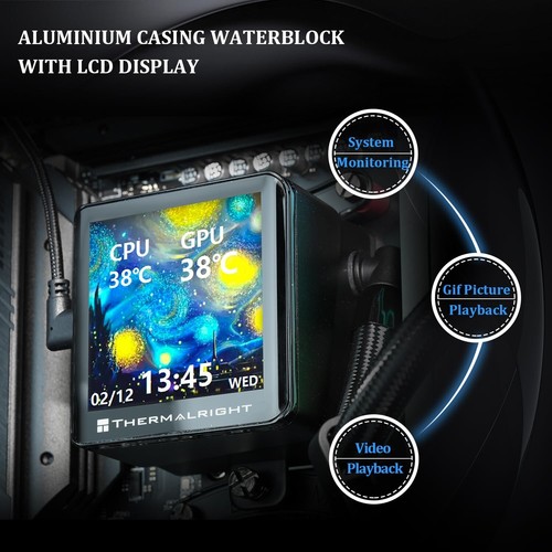 Thermalright Frozen Vision 360 ARGB Black V2-Liquid CPU Wasserkühler, mit PWM Fa - Bild 4 von 10