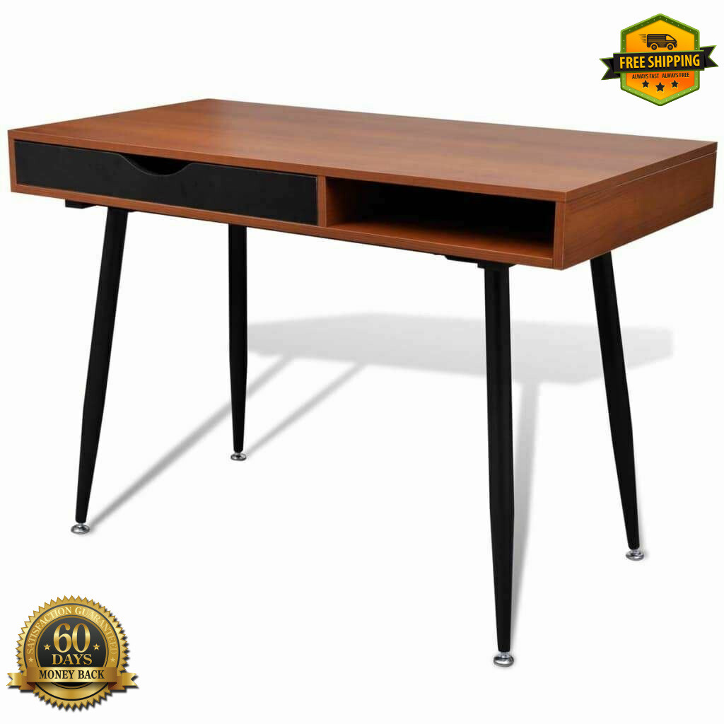 Details About Modern Computer Laptop Workstation Solid Home Office Study Desk Wooden Lap Table