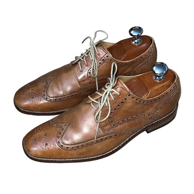 Cole Haan Men\'s Tan Leather Derbys Cole Haan Mens Hawthorne Leather Derby Shoes - Walmart.com main image 4