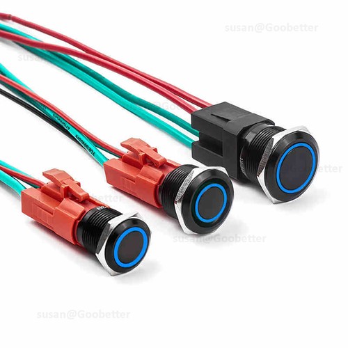 Metal Switch Push Button Round 16/19/22/25mm LED Illuminated Momentary Latching - Picture 19 of 20