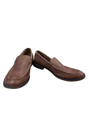 Tommy Hilfiger Stedman Mens Brown Leather Loafers Shoes SKU 7342