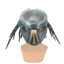 2024 Halloween Alien vs. Predator Face Mask Headgear Gloves Adults Party Prop