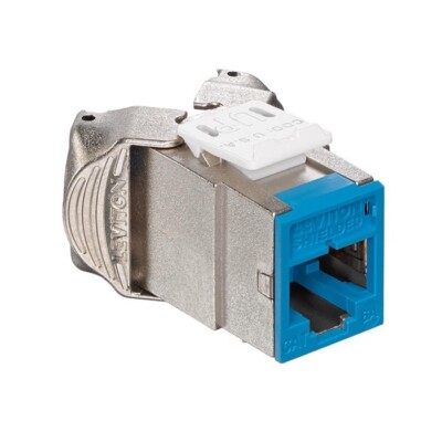 Leviton Cat6A Shielded Jack, Blue (LOT of 10)
