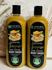 2-Pack Turmeric + Raw Sugar Exfoliating Body Wash 32 fl oz Each