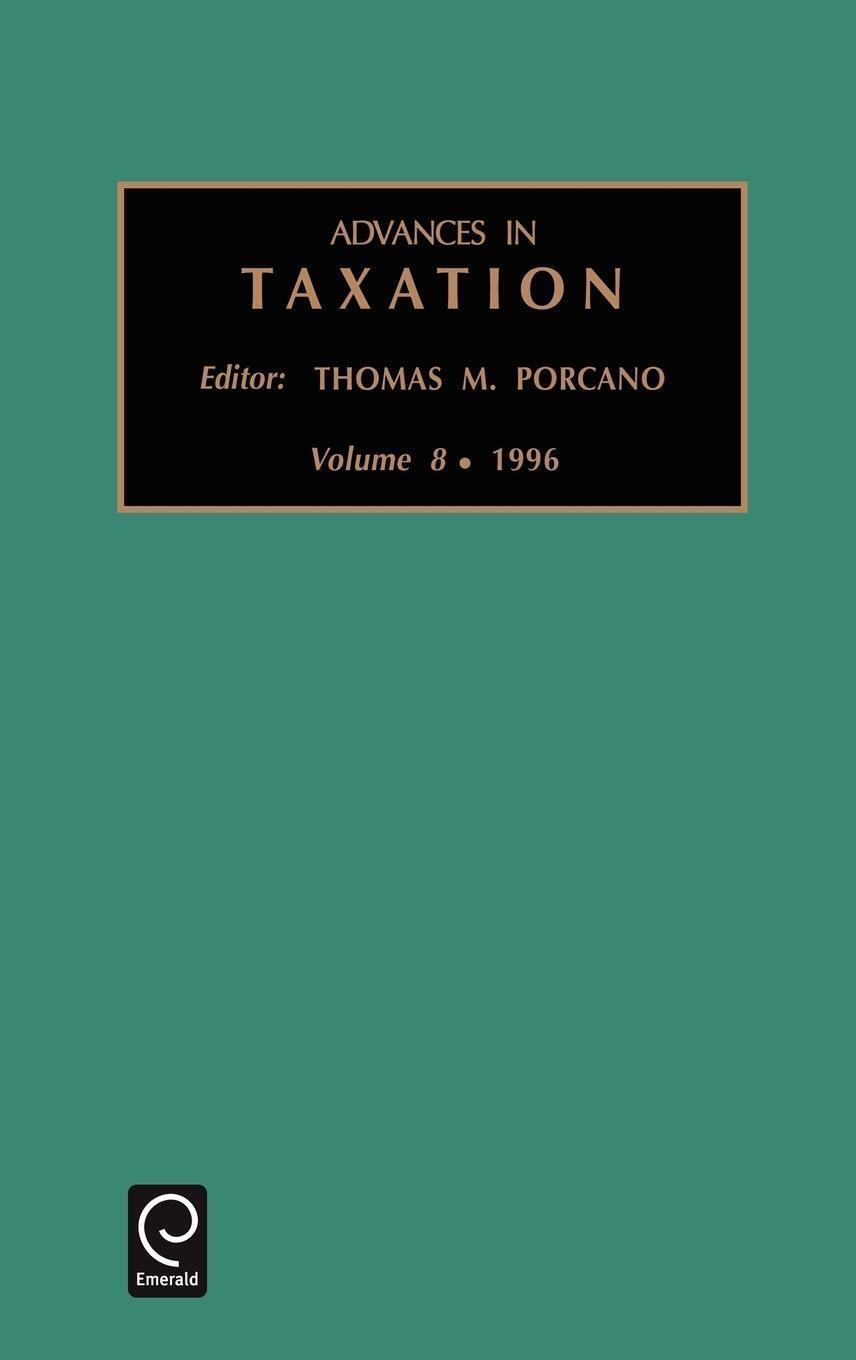 Thomas M. Porcano | Advances In Taxation | Buch | Englisch (1996)