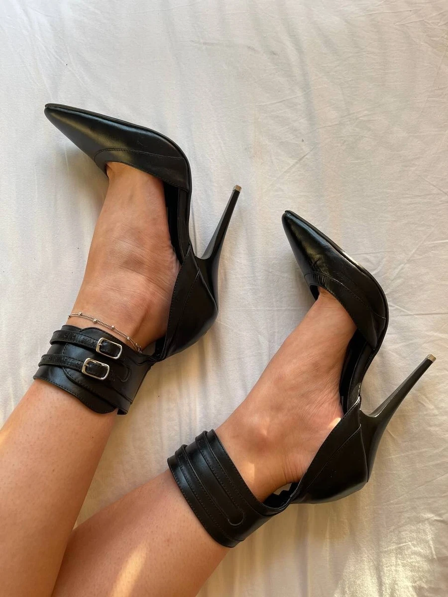 Leather clearance heels uk