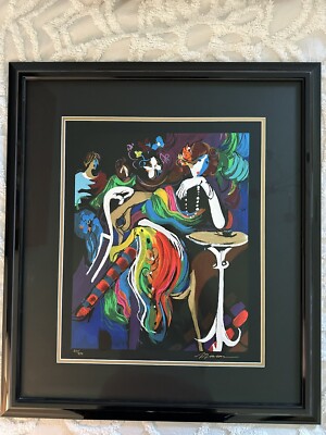 Isaac Maimon Bonne Soiree Serigraph Signed Numbered 231/275 Framed 31''x27''