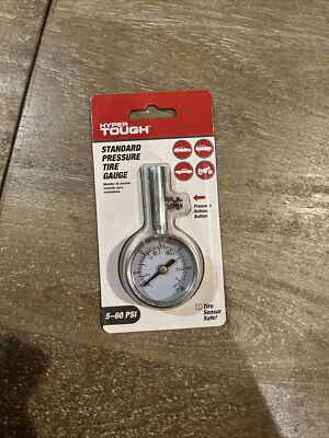 #ad Hyper Tough 5 60 PSI STANDARD PRESSURE TIRE GAUGE Dial AUTO MOTO SUV PICKUP $6.00