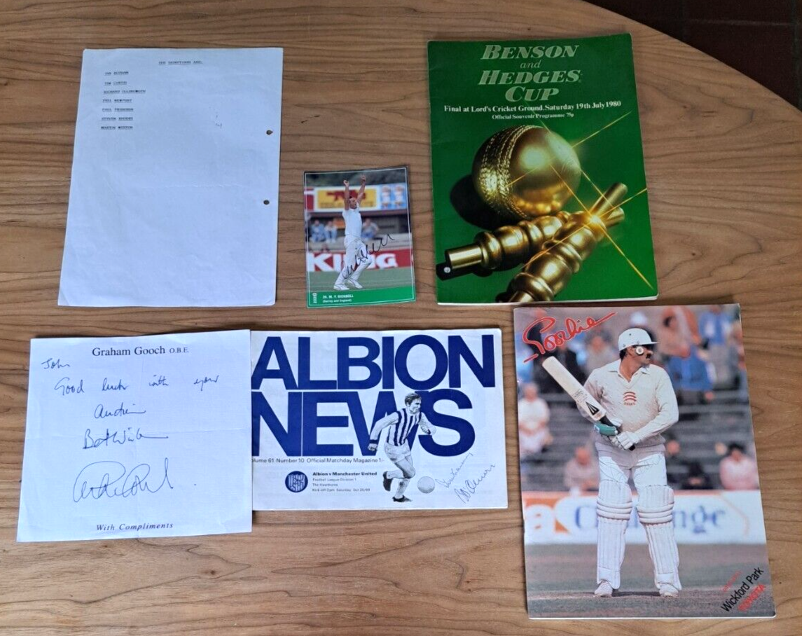 Cricket Autographed Memorabilia (approx. 22 autographs). eBay