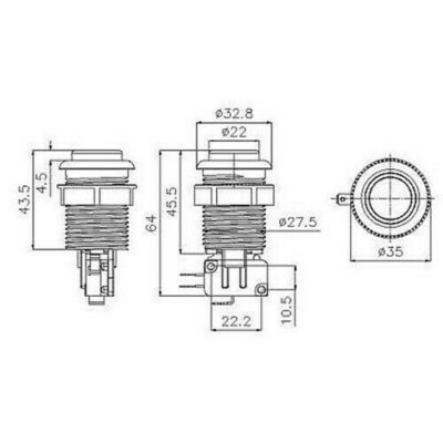 Kit Pulsanti Arcade HAPP 30mm Per Cabinetti Fai Da Te - Microswitch Per