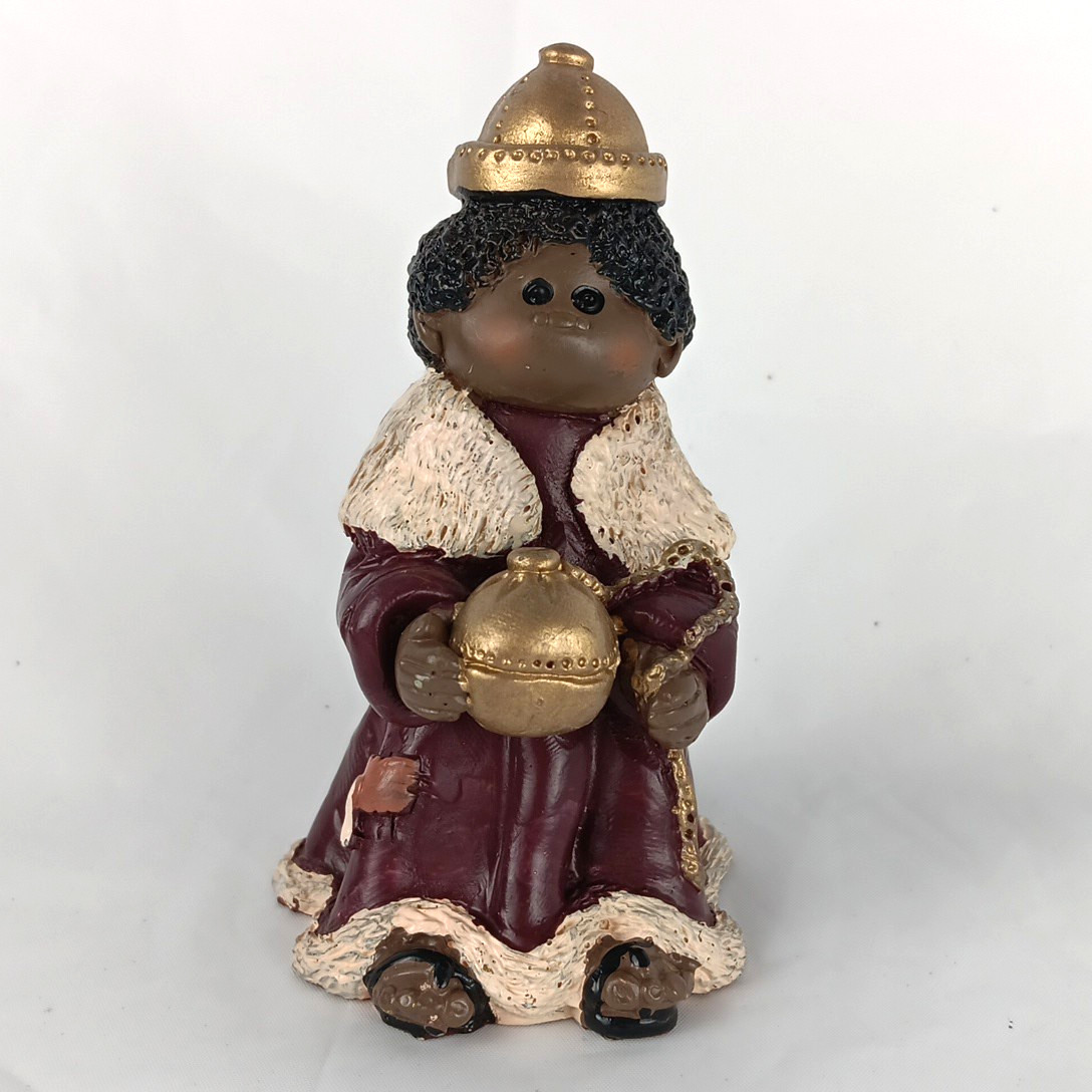 Little Blessings Nativity Scene Figure With Gift Resin Vtg Retro Replacement